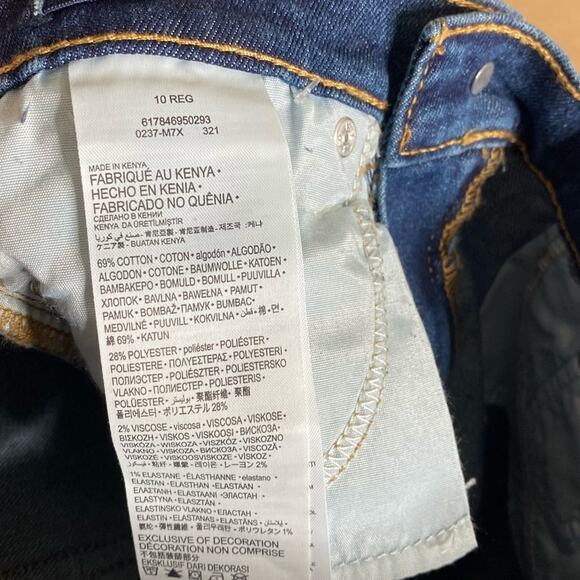 Levi’s Kids High Rise Ankle Straight Leg Jeans Denim Pants Girls Size 10 New NWT - Picture 7 of 10